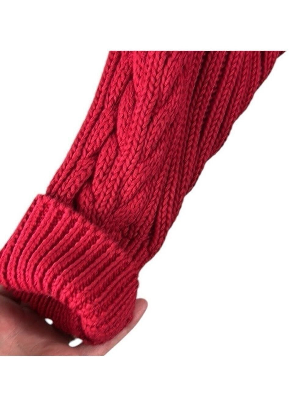 Lauren Ralph Lauren Black Label Red Cable Knit Dolman Sleeve Sweater Size L - Picture 6 of 8